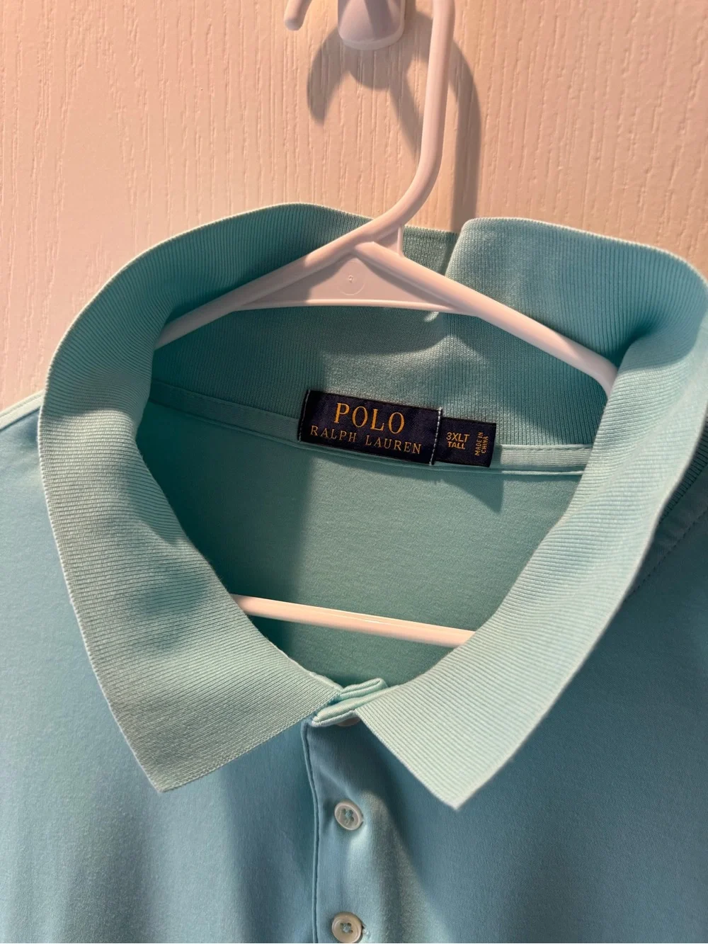 Ralph Lauren Light Mint Green Short-Sleeve Polo Shirt - Big and Tall
